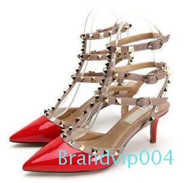 v classic designer new fashionable lady rivet heels, patent leather pointed lady party dress heels+box, Black
v classic designer new fashionable lady rivet heels, patent leather pointed lady party dress heels+box, Black