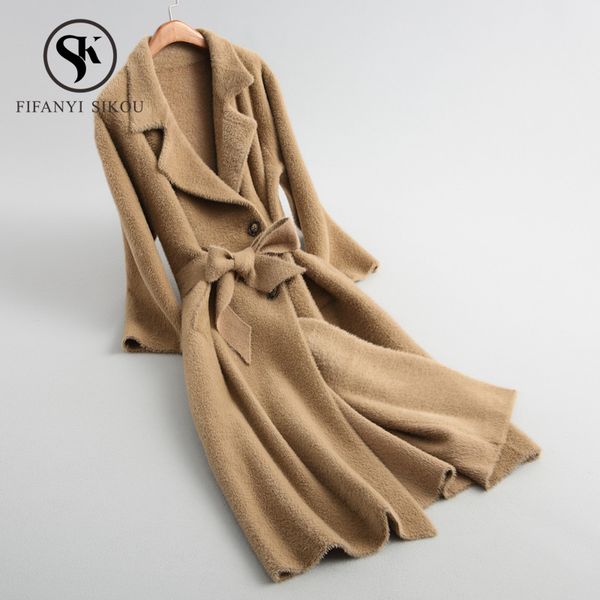2019 winter coat women faux mink cashmere wool blend coat fashion double breasted casual long coats warm overcoat, Black
2019 winter coat women faux mink cashmere wool blend coat fashion double breasted casual long coats warm overcoat, Black
