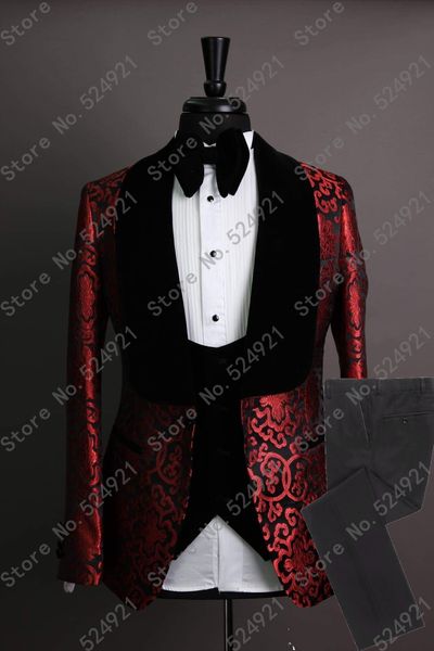 new arrival groomsmen red pattern and black groom tuxedos shawl lapel men suits wedding man ( jacket + pants + vest + tie ) l371, Black;gray
new arrival groomsmen red pattern and black groom tuxedos shawl lapel men suits wedding man ( jacket + pants + vest + tie ) l371, Black;gray