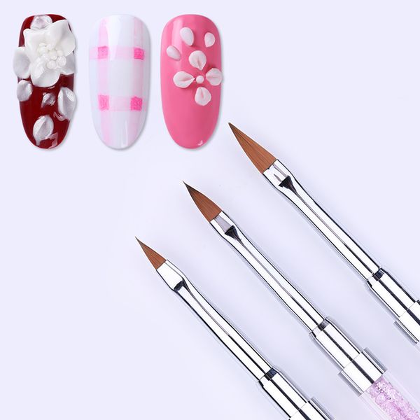 1 pc dual-ended uv nail brush painting pen nail art extension rhinestone handle uv gel brushes art design painting tools, Yellow
1 pc dual-ended uv nail brush painting pen nail art extension rhinestone handle uv gel brushes art design painting tools, Yellow
