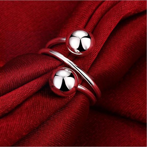 sale double beads sterling silver plated ring gr037,women's 925 silver band rings
sale double beads sterling silver plated ring gr037,women's 925 silver band rings