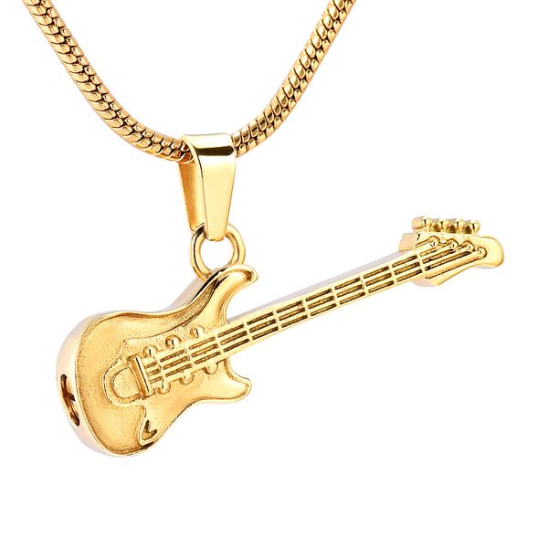 h11728 gold electronic guitar cremation jewelry for ashes pendant - engravable stainless steel memorial urn necklace for women /men, Silver
h11728 gold electronic guitar cremation jewelry for ashes pendant - engravable stainless steel memorial urn necklace for women /men, Silver