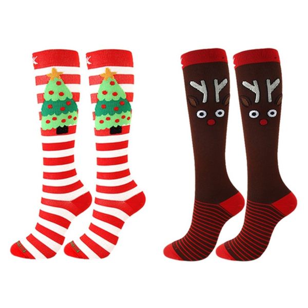 sports cycling socks christmas compression stockings pressure socks compress elk pattern knee-high running, Black
sports cycling socks christmas compression stockings pressure socks compress elk pattern knee-high running, Black