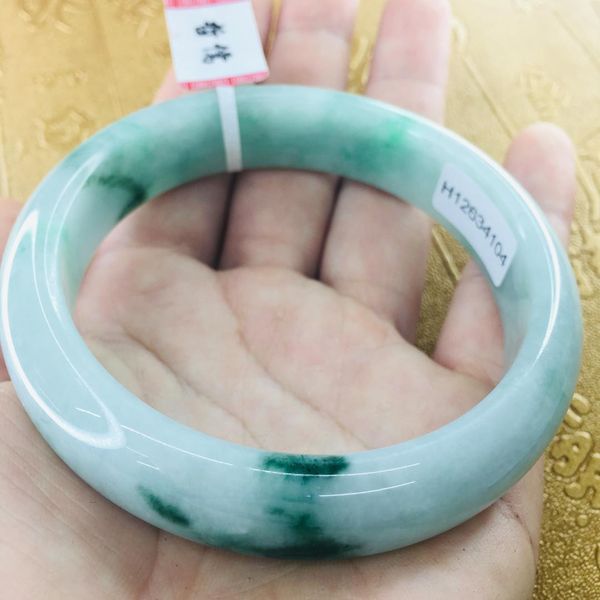 send certificate natural jadeite bracelet beautiful light green + blue 54-61mm women's jade bracelet jewelry gift, Golden;silver 
send certificate natural jadeite bracelet beautiful light green + blue 54-61mm women's jade bracelet jewelry gift, Golden;silver