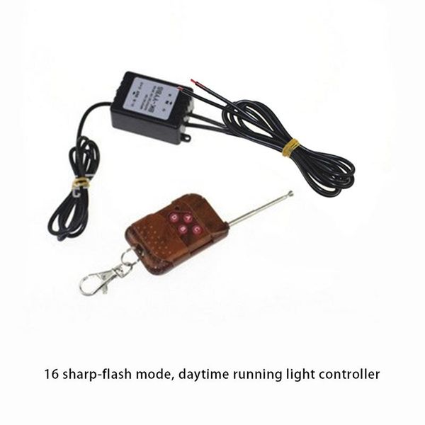 

daytime running light automobile grille central decoration burst flashing led light wireless rc lighting control touch panel