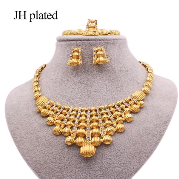 gold color wedding jewelry sets for women african bridal gifts party necklace bracelet earrings ring set saudi arab jewellery, Silver
gold color wedding jewelry sets for women african bridal gifts party necklace bracelet earrings ring set saudi arab jewellery, Silver