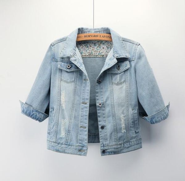 2019 new autumn short slim fit casual denim jacket plus size seven-point sleeve women jacket top, Black;brown
2019 new autumn short slim fit casual denim jacket plus size seven-point sleeve women jacket top, Black;brown