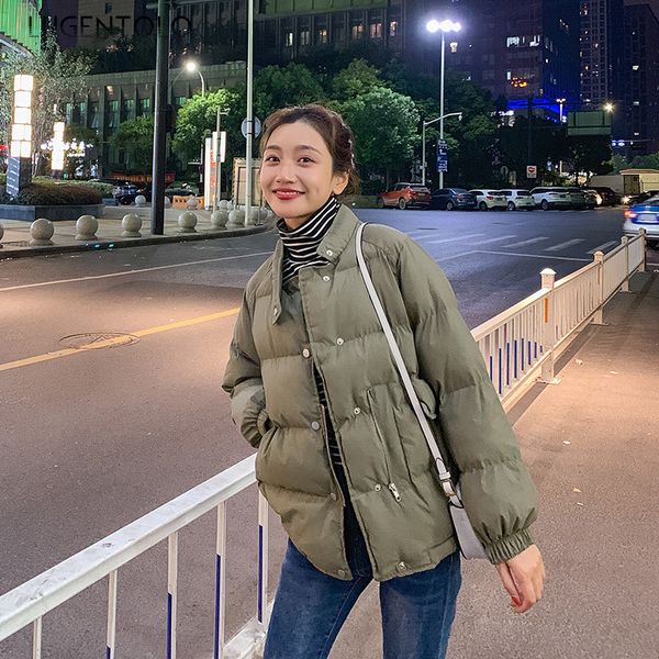 lugentolo parka women coat winter warm jacket short bread clothing korean standing collar loose solid simple casual parkas, Black
lugentolo parka women coat winter warm jacket short bread clothing korean standing collar loose solid simple casual parkas, Black