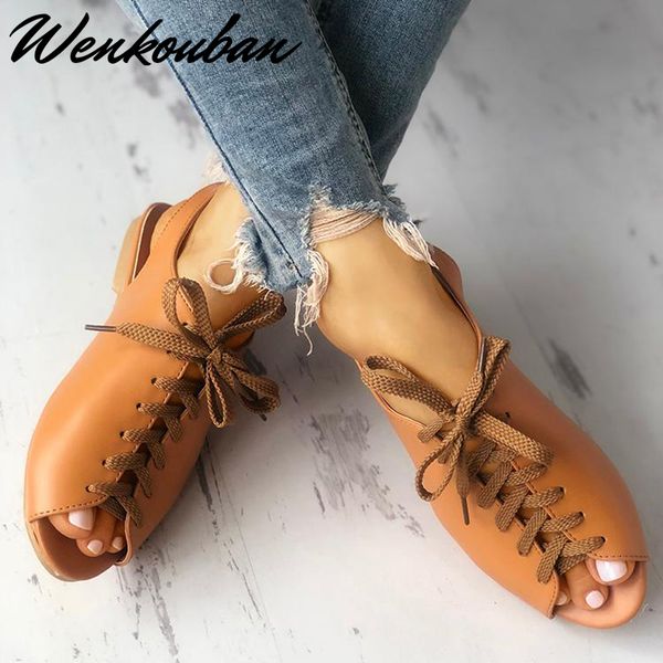 fashion women sandals peep toe summer shoes rome lace up leather flat sandals casual sandalia feminina 2020 plus size, Black
fashion women sandals peep toe summer shoes rome lace up leather flat sandals casual sandalia feminina 2020 plus size, Black