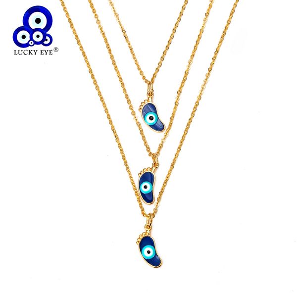 lucky eye multilayer feet evil eye pendant necklace gold color 3 layer chain necklace fashion jewelry for women female ey6371, Silver
lucky eye multilayer feet evil eye pendant necklace gold color 3 layer chain necklace fashion jewelry for women female ey6371, Silver