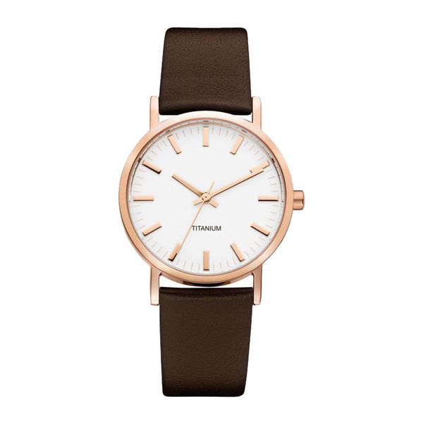 luxury mineral crystal glass stripe index leather strap titanium watch, Slivery;brown
luxury mineral crystal glass stripe index leather strap titanium watch, Slivery;brown