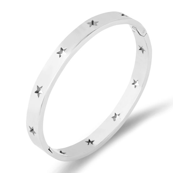 fashion titanium stainless steel stars bangle hollow pentagram five-pointed cuff bracelets & bangles for women european gifts, Black
fashion titanium stainless steel stars bangle hollow pentagram five-pointed cuff bracelets & bangles for women european gifts, Black