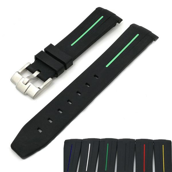 the water ghost curved arc mouth two-color 20mm high grade silicone watch band, Black;brown
the water ghost curved arc mouth two-color 20mm high grade silicone watch band, Black;brown