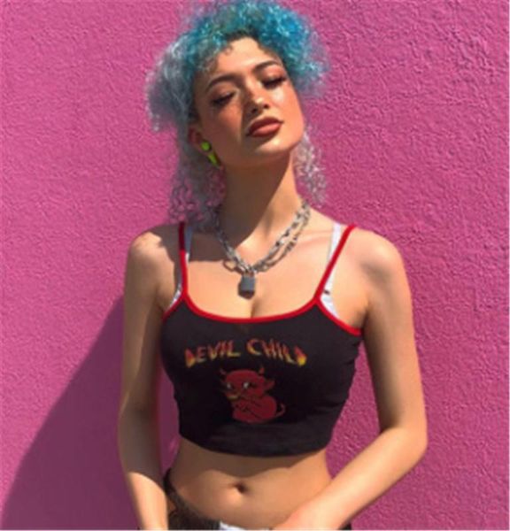 2019 fashion womens halloween sleeveless devil child print crop vest casual summer short, White
2019 fashion womens halloween sleeveless devil child print crop vest casual summer short, White