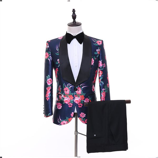 men's suits & blazers single-breasted slim men 2021 fashion floral print host costume 2 pcs mariage homme wedding tuxedo suit, White;black
men's suits & blazers single-breasted slim men 2021 fashion floral print host costume 2 pcs mariage homme wedding tuxedo suit, White;black
