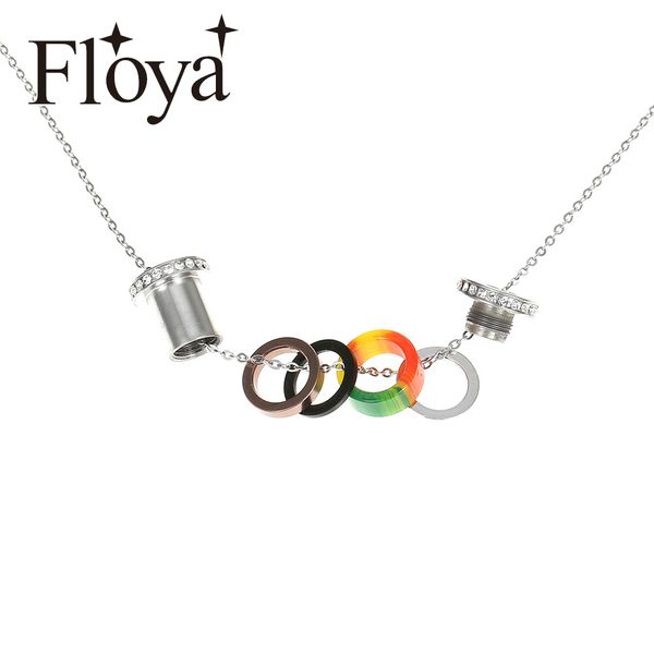 floya lovers crystal pendants necklaces adjustable steel necklace women interchangeable charm combination pendant femme bijoux, Golden;silver
floya lovers crystal pendants necklaces adjustable steel necklace women interchangeable charm combination pendant femme bijoux, Golden;silver