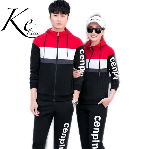 ke couple sports suits women's coton red black large size running clothes men's sportswear suits sweater two-piece tracksuit, White;black
ke couple sports suits women's coton red black large size running clothes men's sportswear suits sweater two-piece tracksuit, White;black