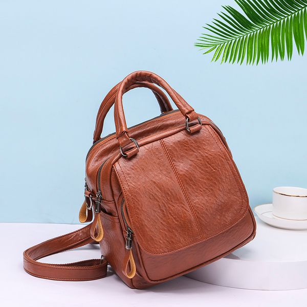 fashion retro women backpack pu leather 2019 vintage school bag large schoolbag for teenage girls brown black mochila feminina
fashion retro women backpack pu leather 2019 vintage school bag large schoolbag for teenage girls brown black mochila feminina