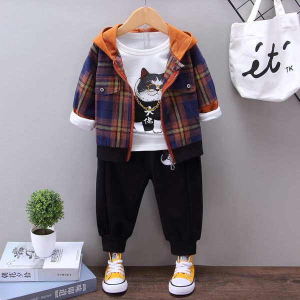 autumn baby boy clothes long sleeve cartoon print t-shirt+plaid jacket coat+pant trousers casual kids clothes 3pcs, White
autumn baby boy clothes long sleeve cartoon print t-shirt+plaid jacket coat+pant trousers casual kids clothes 3pcs, White