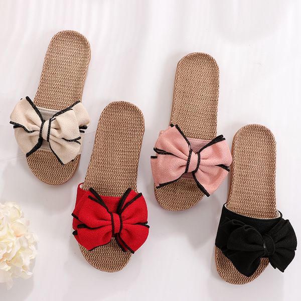 new summer slipper women's flat soft bottom slippers large flower non-slip linen slippers women's sandals, Black;red
new summer slipper women's flat soft bottom slippers large flower non-slip linen slippers women's sandals, Black;red