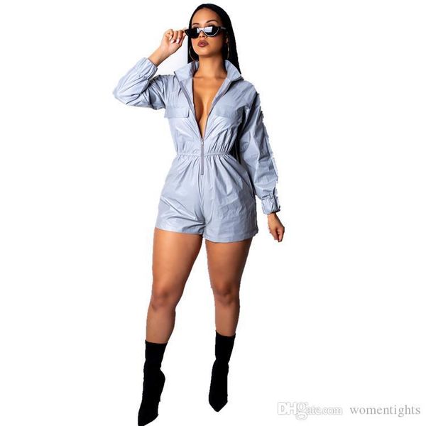 fashion designer womens reflective color shorts jumpsuits loose zipper cool piece trousers fashion casual apparel, Black;white
fashion designer womens reflective color shorts jumpsuits loose zipper cool piece trousers fashion casual apparel, Black;white