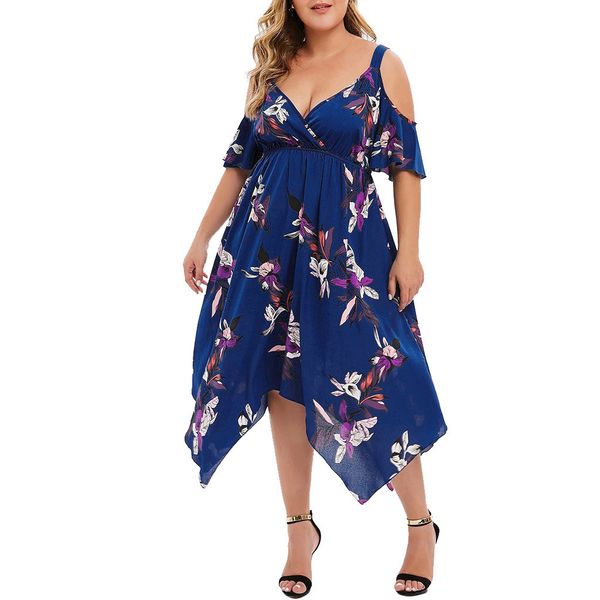 jaycosin fashion women plus size open shoulder floral printed handkerchief v-neck dress asymmetrical chiffon summer dress june 3, Black;gray
jaycosin fashion women plus size open shoulder floral printed handkerchief v-neck dress asymmetrical chiffon summer dress june 3, Black;gray