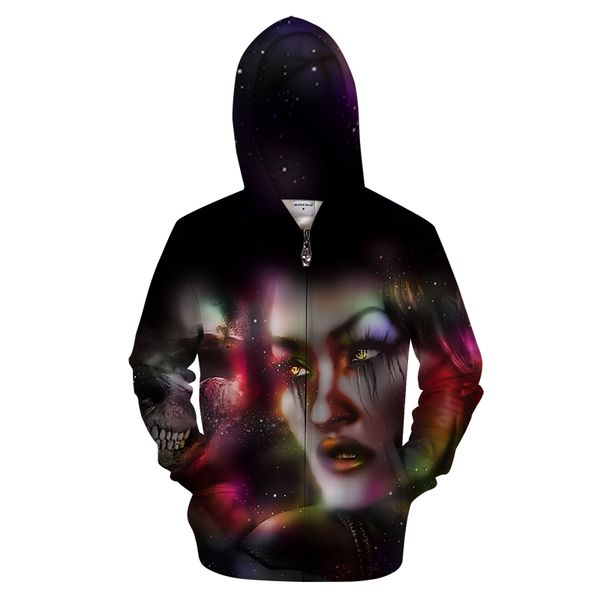 sexy horror beauty girl 3d print zip shirt осень зима мужская большой размер мода толстовка с капюшоном, Black
sexy horror beauty girl 3d print zip shirt осень зима мужская большой размер мода толстовка с капюшоном, Black