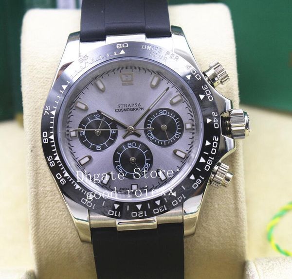 new men's automatic 2813 movement panda dial watch mens cosmograph watches men 116519 ceramic bezel oysterflex rubber strap wristwatche, Slivery;brown
new men's automatic 2813 movement panda dial watch mens cosmograph watches men 116519 ceramic bezel oysterflex rubber strap wristwatche, Slivery;brown