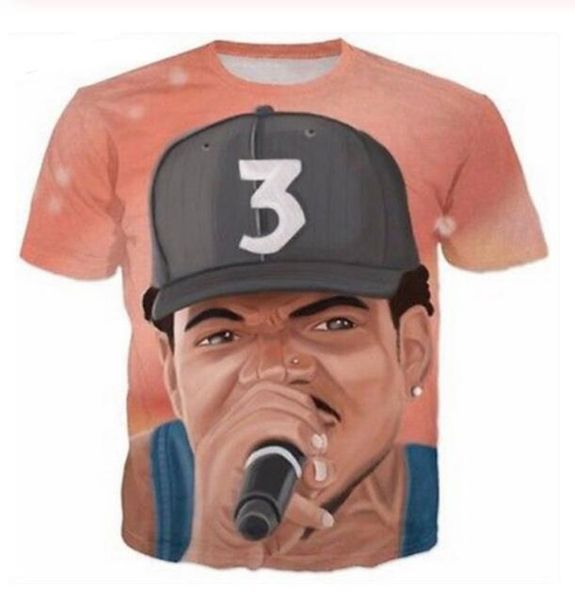 summer style fashion mens/womens chance the rapper funny 3d print casual t-shirt w0114, White;black
summer style fashion mens/womens chance the rapper funny 3d print casual t-shirt w0114, White;black