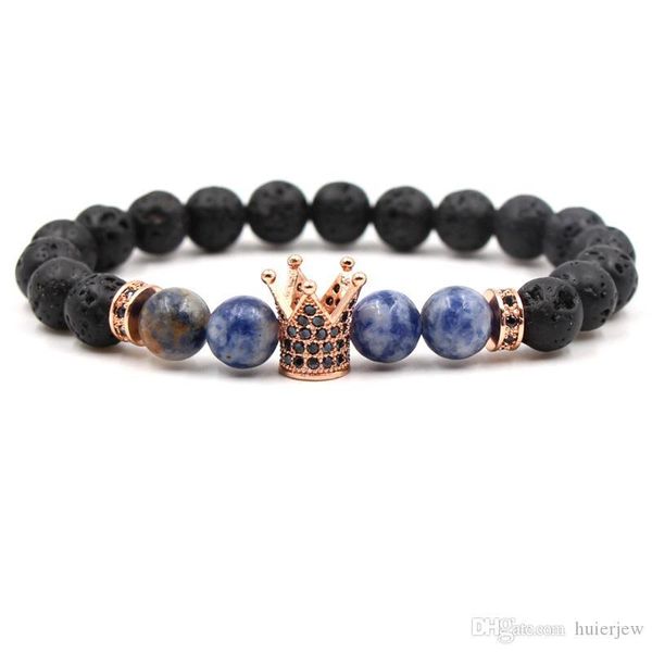 lava crown bracelets beads matte black stone inlay zircon women men jewelry black stone bracelet
lava crown bracelets beads matte black stone inlay zircon women men jewelry black stone bracelet