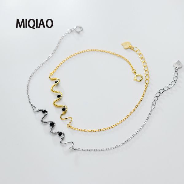 miqiao 925 sterling silver friendship bracelets for women charm female simple cross winding wave sweet fashion hand jewelry 2020, Black
miqiao 925 sterling silver friendship bracelets for women charm female simple cross winding wave sweet fashion hand jewelry 2020, Black