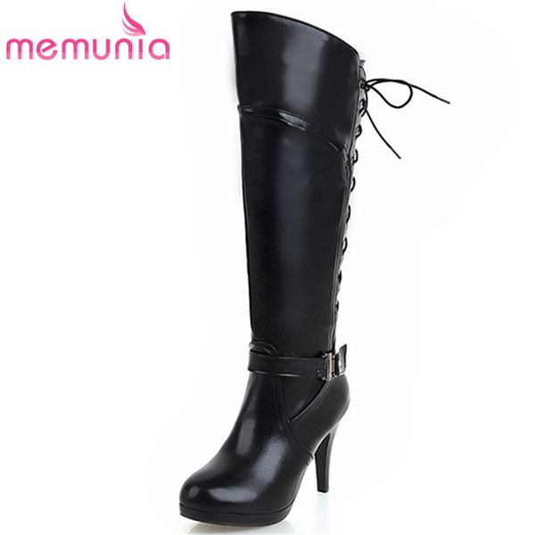 memunia 2020 big size 48 women knee high boots round toe cross tied zip high heels platform boots party wedding shoes woman, Black
memunia 2020 big size 48 women knee high boots round toe cross tied zip high heels platform boots party wedding shoes woman, Black