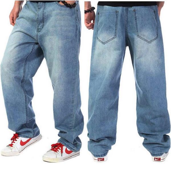 man loose jeans hiphop skateboard jeans baggy pants denim pants hip hop men streetwear retro denim size 30-46, Blue
man loose jeans hiphop skateboard jeans baggy pants denim pants hip hop men streetwear retro denim size 30-46, Blue