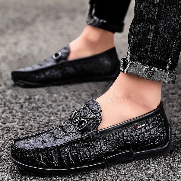 men loafers genuine leather men shoes fashion casual light youth shoes outdoor breathable fashion flat footwear moccasins o4, Black
men loafers genuine leather men shoes fashion casual light youth shoes outdoor breathable fashion flat footwear moccasins o4, Black