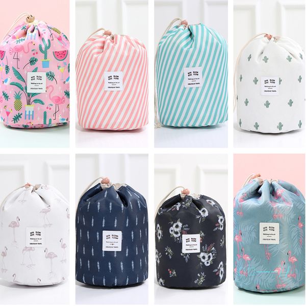 women cosmetic makeup storage bag oxford drawstring storage bags large capacity barrel shape wash organizer travel dresser pouch totes d1201, Black;white
women cosmetic makeup storage bag oxford drawstring storage bags large capacity barrel shape wash organizer travel dresser pouch totes d1201, Black;white