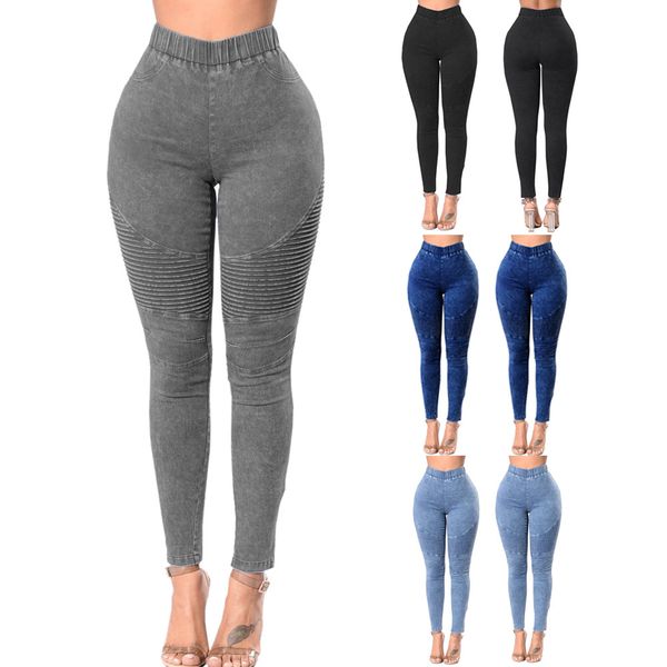 women high waist stretch hose jeans leggings skinny slim fitness pants trousers w0319, Blue
women high waist stretch hose jeans leggings skinny slim fitness pants trousers w0319, Blue