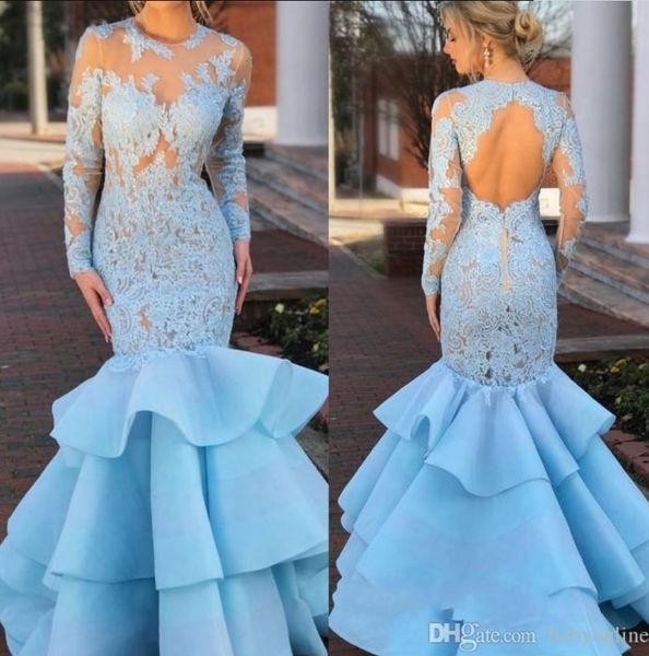 vintage long sleeves sky blue prom dresses sheer illusion bodice mermaid keyhole backless 2020 ruched long evening gowns, Black;red
vintage long sleeves sky blue prom dresses sheer illusion bodice mermaid keyhole backless 2020 ruched long evening gowns, Black;red
