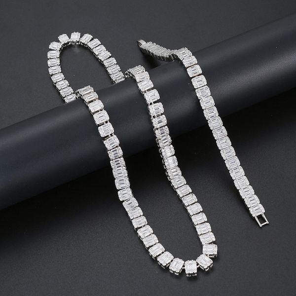 hip hop claw setting cz stone bling iced out tennis chain necklace cubic zirconia chokers necklaces for men rapper jewelry, Silver
hip hop claw setting cz stone bling iced out tennis chain necklace cubic zirconia chokers necklaces for men rapper jewelry, Silver