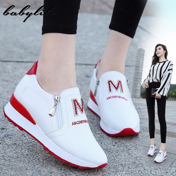 babylili women's shoes 2020 new wedges casual shoe female increase within white loafers students popular zipper, Black
babylili women's shoes 2020 new wedges casual shoe female increase within white loafers students popular zipper, Black