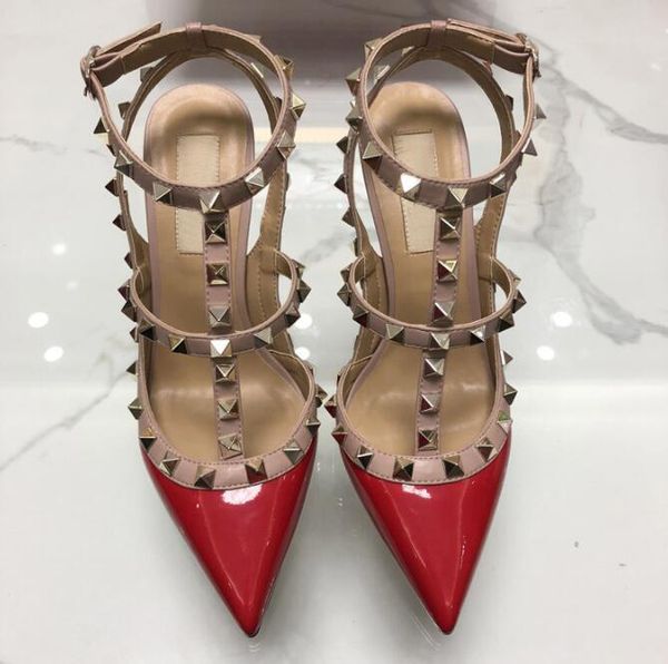 2019 red patent leather spikes women pumps wedding shoes woman high heels sandal ankle straps rivets shoes high heels bridal shoes, Black
2019 red patent leather spikes women pumps wedding shoes woman high heels sandal ankle straps rivets shoes high heels bridal shoes, Black
