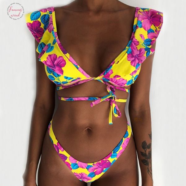 2020 women bikinis floral swimsuit ruffles beach wear splice bikinis swimsuit summer bathing suits ladies brazilian biquinis set, White;black
2020 women bikinis floral swimsuit ruffles beach wear splice bikinis swimsuit summer bathing suits ladies brazilian biquinis set, White;black