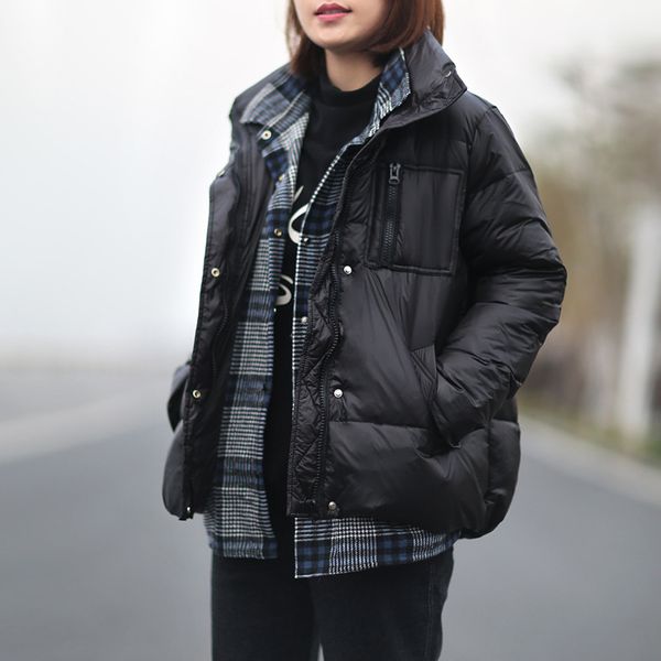 2020 new winter jacket women coat thick warm plaid splicing fake two pieces cotton padded jacket female parka loose outwear m14, Black
2020 new winter jacket women coat thick warm plaid splicing fake two pieces cotton padded jacket female parka loose outwear m14, Black