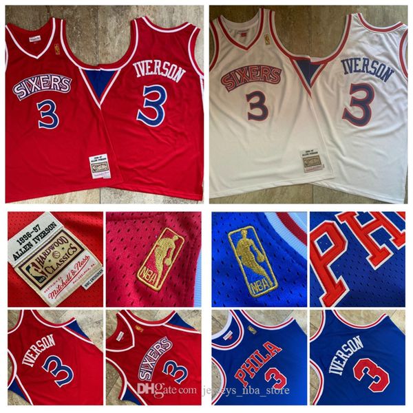 retro hardwoods classics 3 iverson philadelphia 76ers vintage mitchell & ness 1996-97 basketball independence swingman jersey 04, Black;red
retro hardwoods classics 3 iverson philadelphia 76ers vintage mitchell & ness 1996-97 basketball independence swingman jersey 04, Black;red