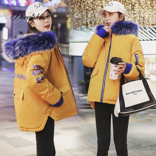 winter big fur down coat jacket thick warm women overcoming casaco feminino abrigos mujer invierno cotton padded wadded parkas, Black
winter big fur down coat jacket thick warm women overcoming casaco feminino abrigos mujer invierno cotton padded wadded parkas, Black