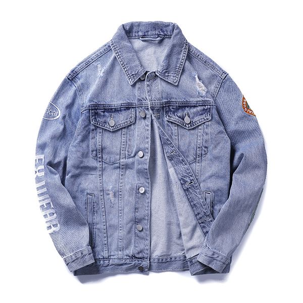 handsome jacket jeans coat europe and america streetwear women's cool english picture printed embroidered stream towards jacket, Black;brown
handsome jacket jeans coat europe and america streetwear women's cool english picture printed embroidered stream towards jacket, Black;brown