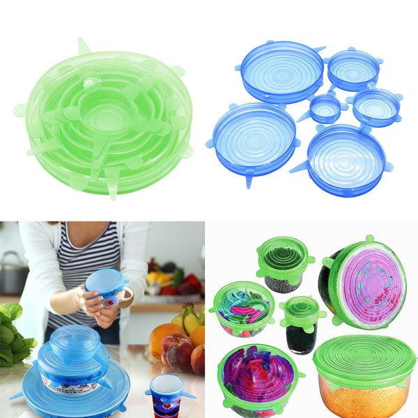 2 set kitchen silicone stretch round lids cup bowl covers various sizes
2 set kitchen silicone stretch round lids cup bowl covers various sizes