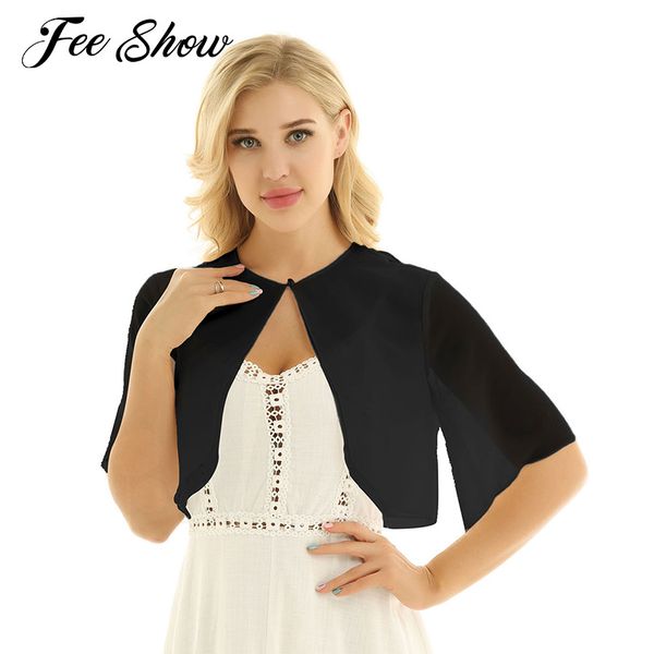 women fashion half sleeve bolero shrug coat layered open front casual loose sheer bolero chiffon shrug cardigan top, Black;brown
women fashion half sleeve bolero shrug coat layered open front casual loose sheer bolero chiffon shrug cardigan top, Black;brown