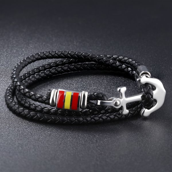 316l stainless steel anchor leather braided bracelet cowhide cuff bangle men vintage multilayer weaved cuff bracelets gifts for boy, Golden;silver
316l stainless steel anchor leather braided bracelet cowhide cuff bangle men vintage multilayer weaved cuff bracelets gifts for boy, Golden;silver