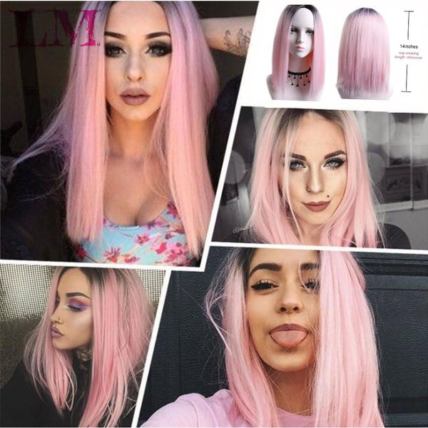 lo short bob style wigs ombre black mixed purple pink green brown straight 14'' hair wigs for women synthetic wig cosplay
lo short bob style wigs ombre black mixed purple pink green brown straight 14'' hair wigs for women synthetic wig cosplay