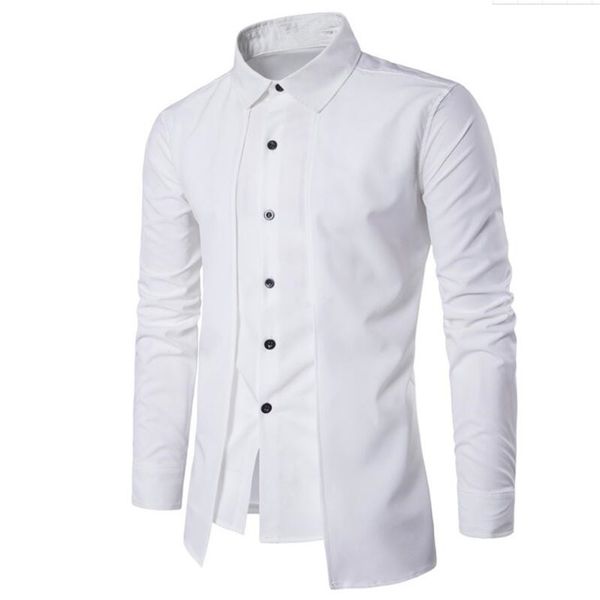 double placket shirt handsome boy novelty streetwear gentleman white wedding blouse business office casual blusa england style, White;black
double placket shirt handsome boy novelty streetwear gentleman white wedding blouse business office casual blusa england style, White;black